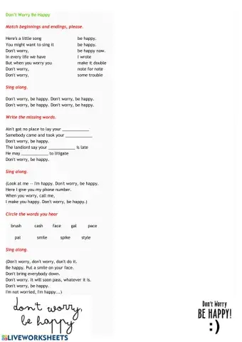 Don't worry be happy Song