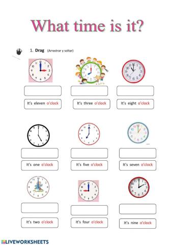 The time (o'clock)