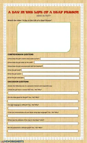 A day in the life of a deaf person