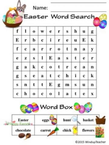 Easter wordsearch