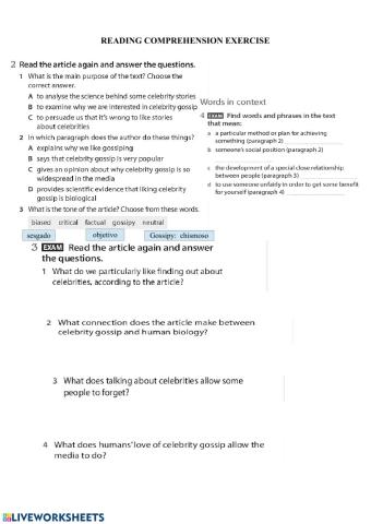 Reading Comprehension