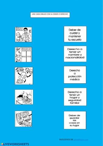 une deberes y derechos