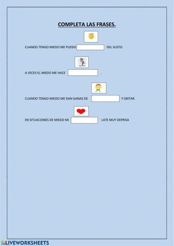 Completa las frases