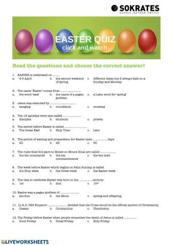 Easter quiz