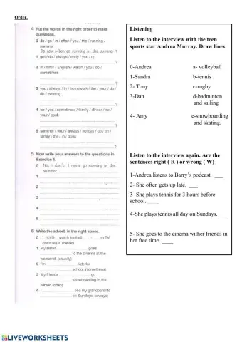 Adverbs of frequency