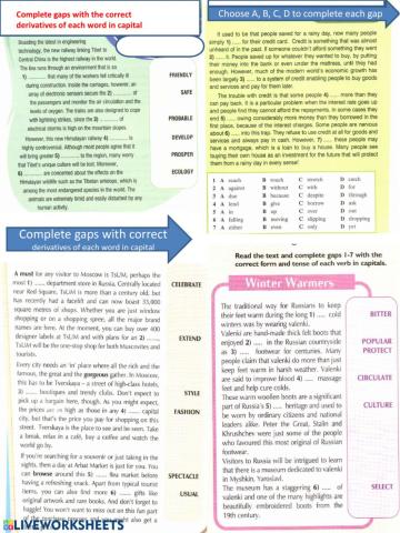 Vocabulary and Grammar