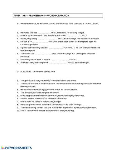 Prepositions-word formation-adjectives