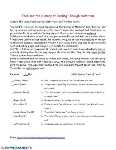 Health and nutrition