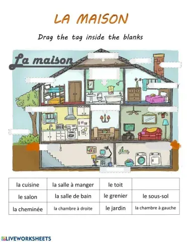 La maison-les pirces-rooms in the house-Fr-Francais
