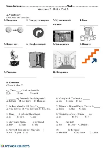 Welcome 2 Unit 2 test