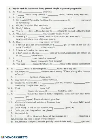 Present tense review