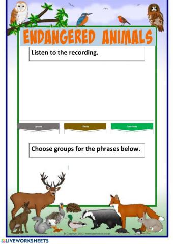 Endangered animals
