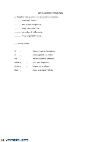 Pronombres personales