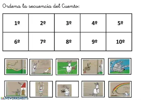 Ordeno el cuento de La Cebra Camila