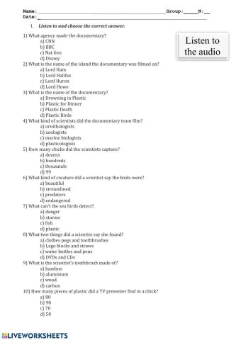 Listening comprehension