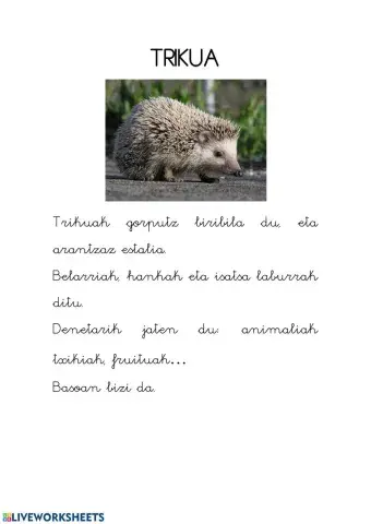 Animalien deskribapenak LAGUNTZA