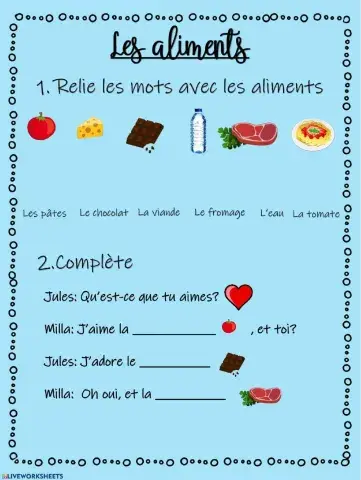 Les aliments 3º