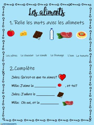Les aliments 3º