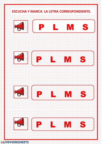 Letras p,l.m.s