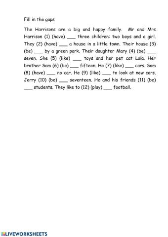 Read and complete the sentenses