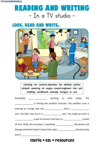 Reading and Writing - In a TV Studio