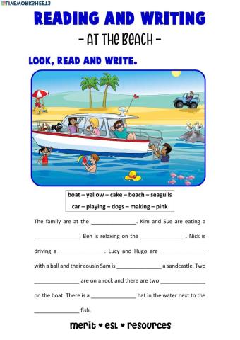Reading and Writing - At the Beach
