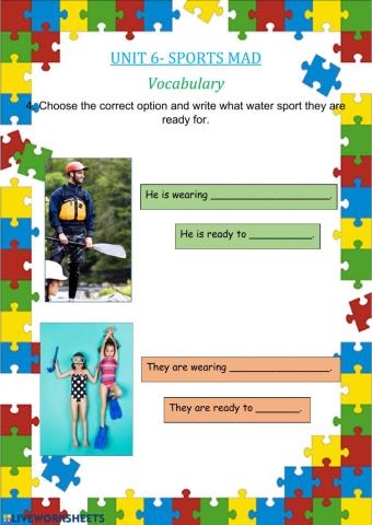 Water sports equipment.