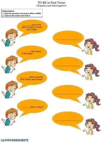 Be in Past Tense (Negative and Interrogative)