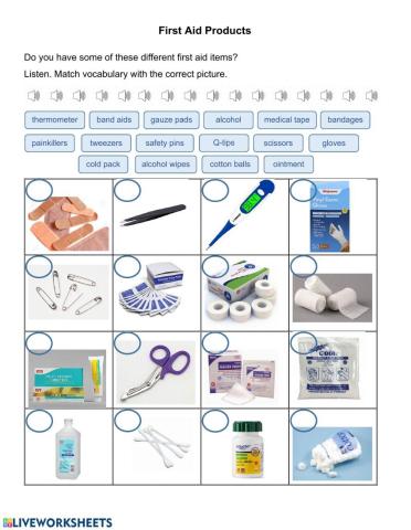 First Aid Items