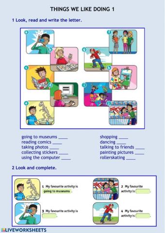 Things i like doing 1