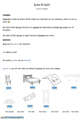 Winnie the Witch - Read in English - answer in French