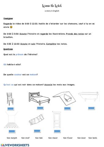 Winnie the Witch - Read in English - answer in French