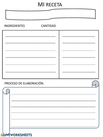 Escribe tu receta