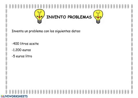 Invento problemas