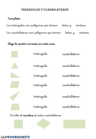 Triangulos y cuadrilateros