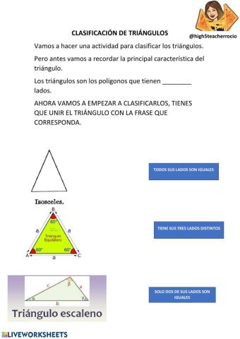 Clasificación triángulos y equiláteros