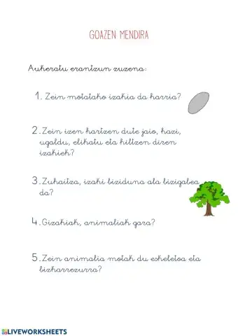 Izaki izaki bizidunak eta bizigabeak