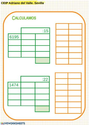 División dos cifras ABN