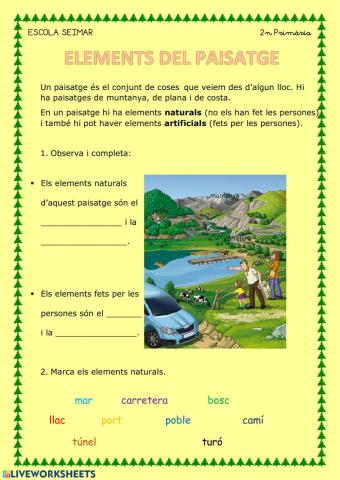 Els elements del paisatge