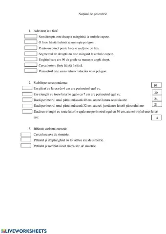 Noțiuni de geometrie