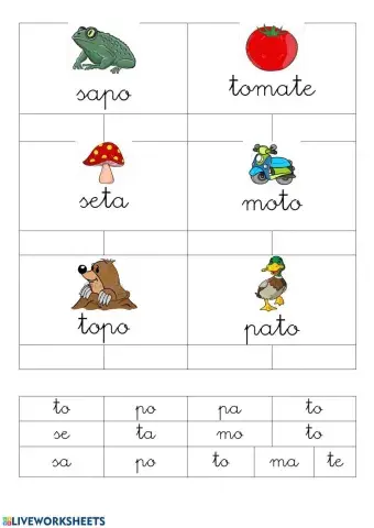 Lectura 3 con palabras por sílabas