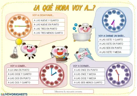 ¿A qué hora...?
