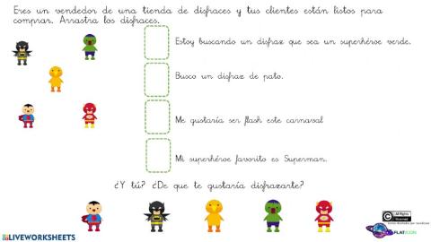 ABN-impares Comprensión lectora-superhéroes