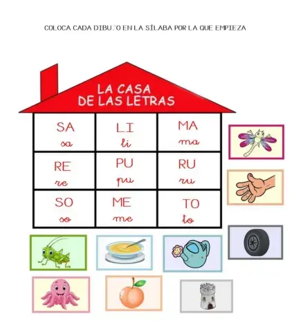 casita sílabas