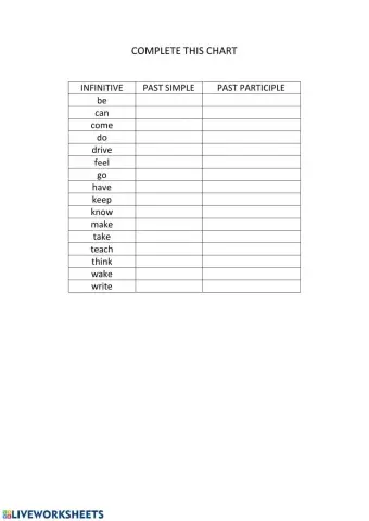 Irregular verbs