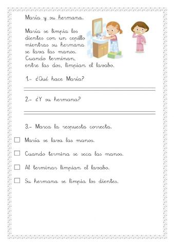 Lectura comprensiva.