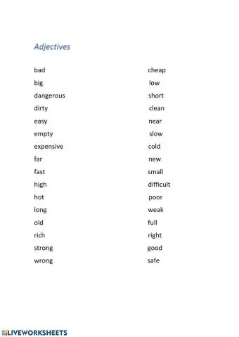 Adjectives