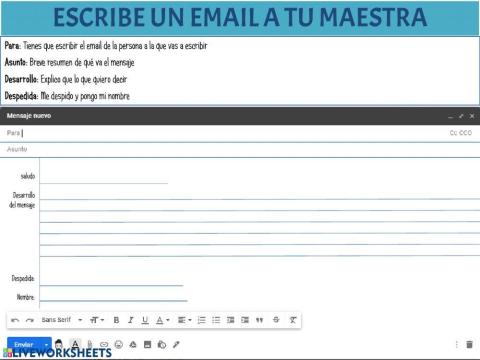 Escribe un email a tu maestra