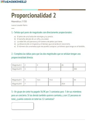 Proporcionalidad 2