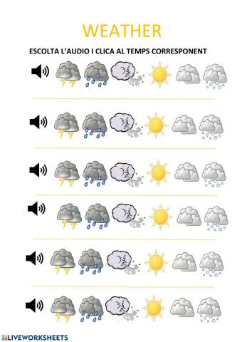 Weather fot kindergarten